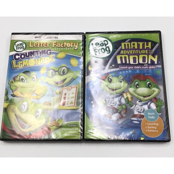 6 Leap Frog Learning DVDS Lot Educational Videos Learn Math Reading Phonics - Picture 4 of 9